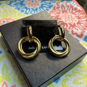 Gold plated earrings#005191